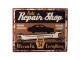 Nástěnná kovová cedule Auto Repair Shop - 25*1*20 cm Clayre & Eef