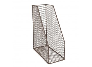 Hnědý drátěný pořadač na časopisy - 23*11*30 cm