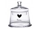 Skleněná dóza se srdíčkem Love Birds - Ø12*13 cm Clayre & Eef