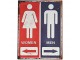 Nástěnná kovová cedule s panáčky Men Women - 25*33 cm Ostatn&iacute;