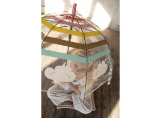Dětský průhledný deštník s mráčky - Ø 50 cm