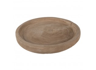 Přírodní dekorativní dřevěná servírovací mísa/talíř - Ø 26*3 cm