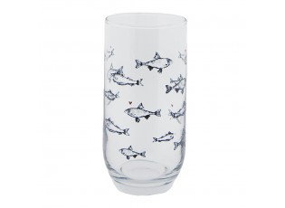 Sklenička s rybkami Sun Sea And Fish - Ø 7*14 cm / 380 ml