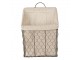 Zinkový antik drátěný košík s bavlněnou vložkou Gie - 23*9*37cm Clayre & Eef