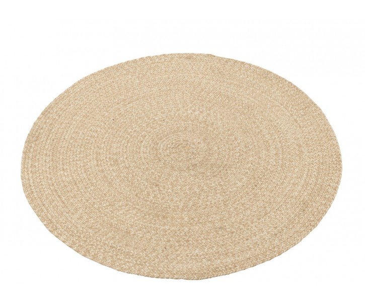 Venkovní přírodně-krémový kulatý koberec Miami Outdoor S - Ø 118 cm J-Line by Jolipa