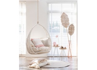 Venkovní přírodně-krémový kulatý koberec Miami Outdoor S - Ø 118 cm