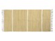 Žlutý bavlněný koberec s pruhy a třásněmi Rag honey - 70*160 cm Chic Antique