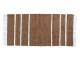 Hnědý bavlněný koberec s pruhy a třásněmi Rag walnut - 70*160 cm Chic Antique