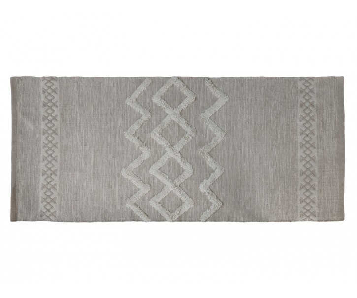 Béžový bavlněný koberec s ornamenty Rug pattern - 70*150 cm Chic Antique