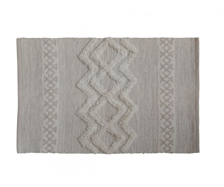Béžový bavlněný koberec s ornamenty Rug pattern - 60*90 cm Chic Antique