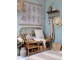 Béžový bavlněný koberec s ornamenty Rug stripes - 70*150 cm Chic Antique