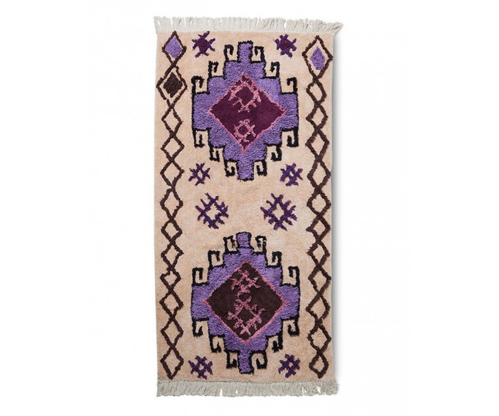 Béžovo- fialová koupelnová předložka Bohemian - 90*175cm HKLIVING