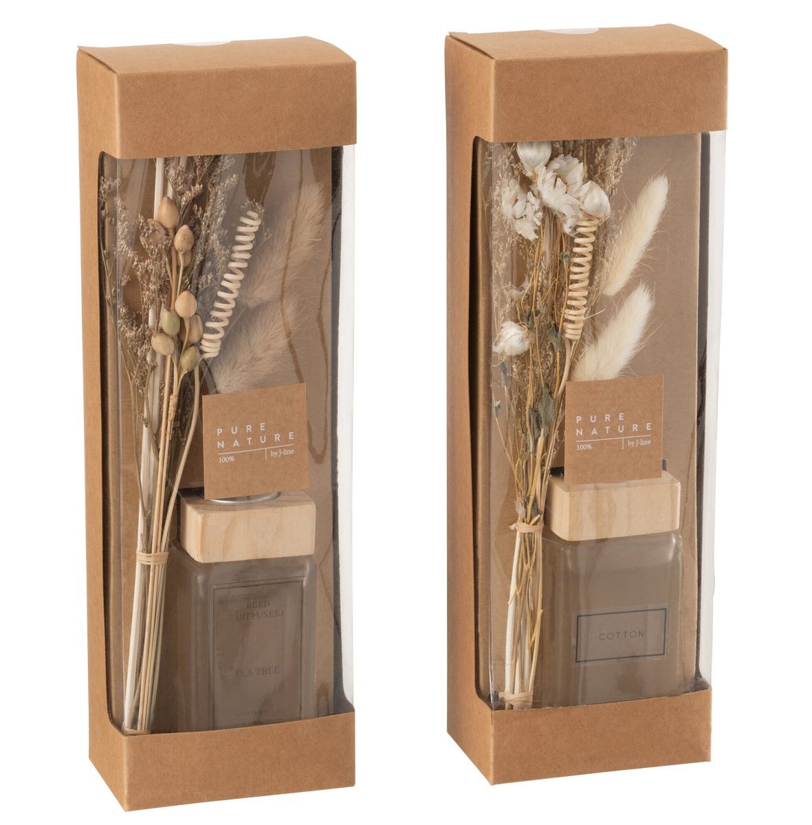 Interiérová vůně v difuzéru a sušenou květinou Tea Tree - 9*6*28cm J-Line by Jolipa Interiérová vůně v difuzéru a sušenou květinou Tea Tree - 9*6*28cm J-Line by Jolipa