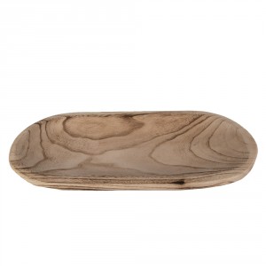 Přírodní dřevěná servírovací mísa/talíř - 40*18*4 cm