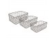 Set 3ks drátěných ozdobných košíků - 30*20*14 / 26*16*12 / 22*12*10 cm Clayre & Eef
