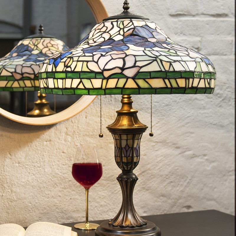 Stolní lampa Tiffany Destini - 46x60 cm E27/max 2x60W Clayre & Eef Stolní lampa Tiffany Destini - 46x60 cm E27/max 2x60W Clayre & Eef