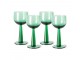 Set 4ks zelená sklenice na víno na vysoké noze The Emeralds - Ø 8*17cm/ 200ml HKLIVING