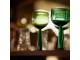 Set 4ks zelená sklenice na víno na vysoké noze The Emeralds - Ø 8*17cm/ 200ml HKLIVING