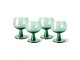 Set 4ks zelená sklenice na víno na nízké noze The Emeralds - Ø 8*11cm/ 250ml HKLIVING