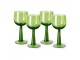 Set 4ks zelená lim sklenice na víno na vysoké noze The Emeralds - Ø 8*17cm/ 200ml HKLIVING