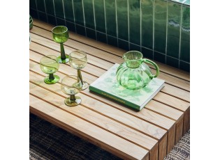 Set 4ks zelená lim sklenice na víno na nízké noze The Emeralds - Ø 8*11cm/ 250ml