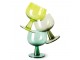 Set 4ks zelená oliv sklenice na víno na nízké noze The Emeralds - Ø 8*11cm/ 250ml HKLIVING