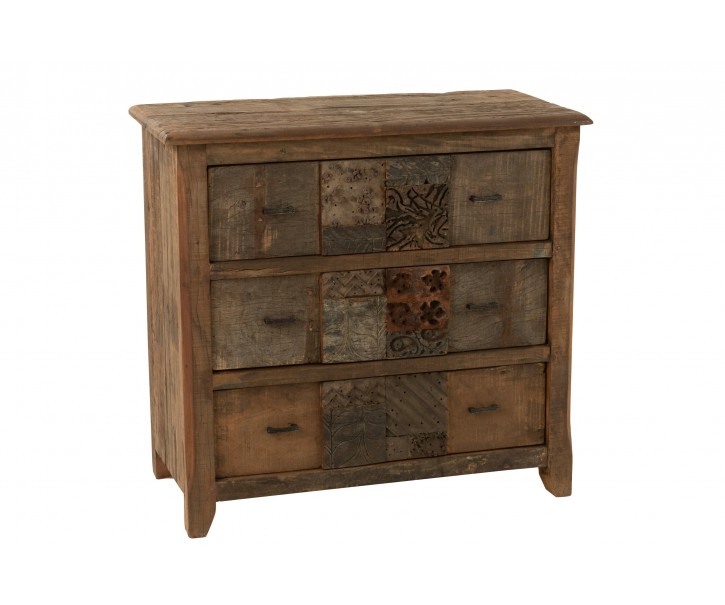 Dřevěná vintage komoda Anne - 100*95*50cm J-Line by Jolipa