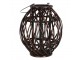 Hnědá závěsná dřevěná lucerna Eudo - Ø 26*30 cm Clayre & Eef