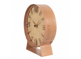 Hnědé antik stolní hodiny Villiam - 20*6*24cm / 1*AA