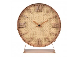 Hnědé antik stolní hodiny Villiam - 20*6*24cm / 1*AA