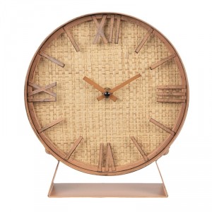 Hnědé antik stolní hodiny Villiam - 20*6*24cm / 1*AA
