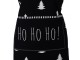 Černá bavlněná zástěra se stromky Black&White X-Mas - 70*85 cm Clayre & Eef