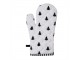 Bílo-černá bavlněná chňapka - rukavice se stromky Black&White X-Mas - 18*30 cm Clayre & Eef