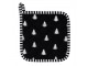 Bílo-černá bavlněná chňapka - podložka se stromky Black&White X-Mas - 20*20 cm Clayre & Eef