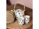 Porcelánová konvička se sítkem motýlci - Ø 14*14 cm / 0,7L Clayre & Eef