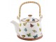 Porcelánová konvička se sítkem motýlci - Ø 14*14 cm / 0,7L Clayre & Eef