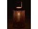 Přírodně - šedá proutěná lucerna Bamboo - Ø 28*44 cm J-Line by Jolipa