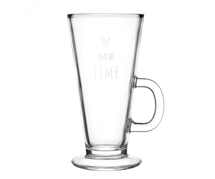 Skleněný hrnek se srdíčkem Me Time - 9*8*15 cm / 250 ml Clayre & Eef