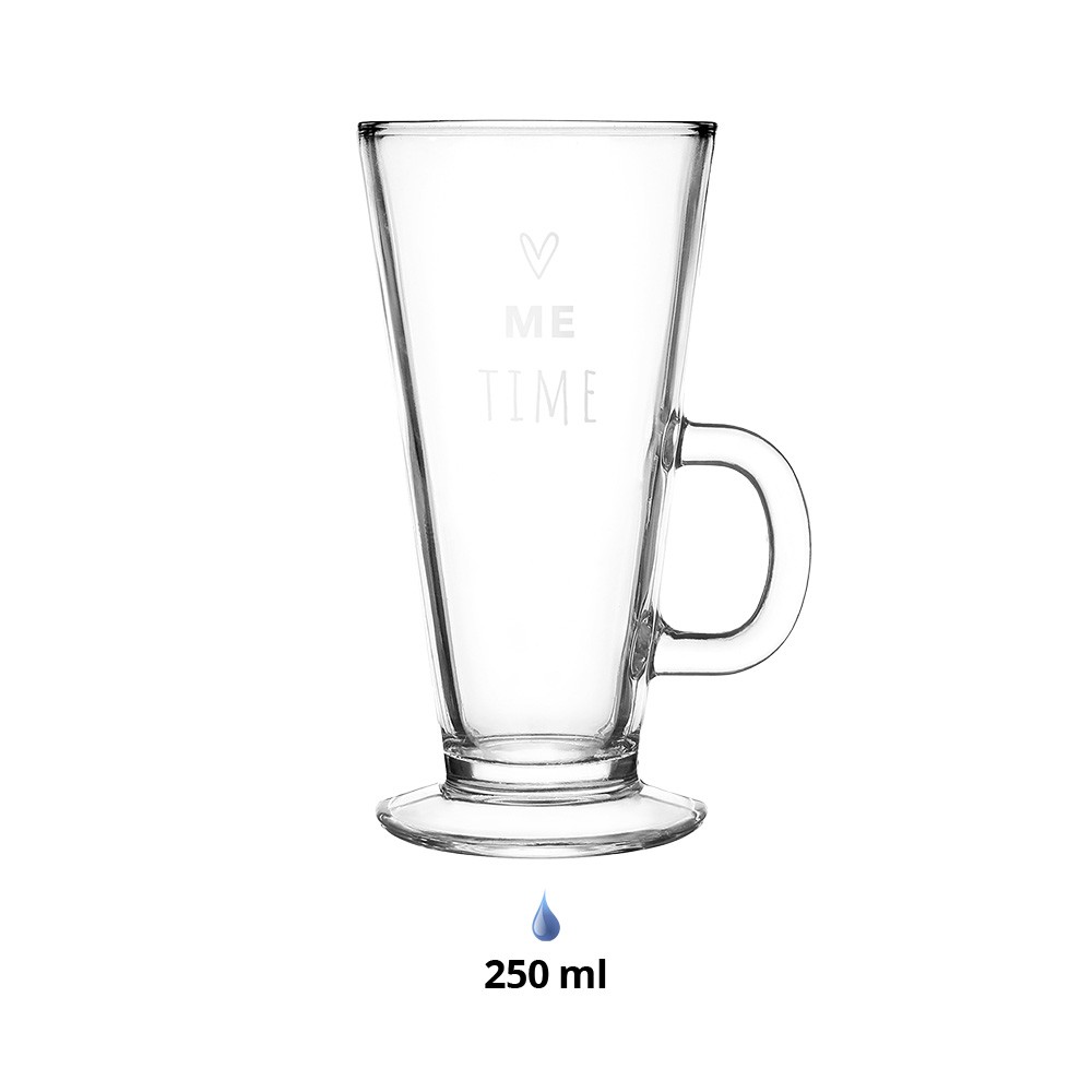 Skleněný hrnek se srdíčkem Me Time - 9*8*15 cm / 250 ml Clayre & Eef Skleněný hrnek se srdíčkem Me Time - 9*8*15 cm / 250 ml Clayre & Eef