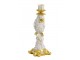 Zlatý antik svícen s papouškem Lora lilac - 12*11*29 cm Light & Living