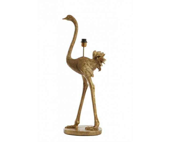 Bronzová antik stojací lampa pštros Ostrich bronze - 38*27*95 cm / E27 Light & Living
