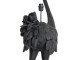 Černá stojací lampa pštros Ostrich black - 62*50*146 cm / E27 Light & Living