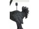 Černá stojací lampa pštros Ostrich black - 62*50*146 cm / E27 Light & Living