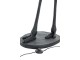 Černá stojací lampa pštros Ostrich black - 62*50*146 cm / E27 Light & Living