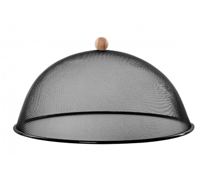 Černý kovový poklop na potraviny L - Ø 43*21cm Esschert design