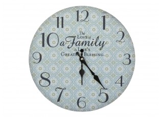 Opálové nástěnné hodiny The Love of a Family – 34*3cm/ 1*AA