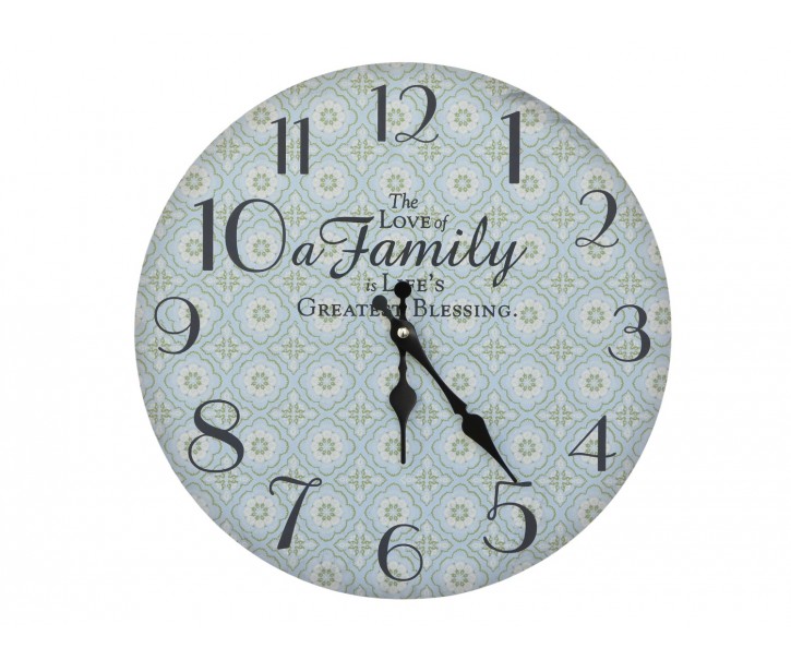 Opálové nástěnné hodiny The Love of a Family – 34*3cm/ 1*AA Chic Antique