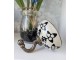 Bronzový antik nástěnný háček s porcelánovou knopkou - Ø 6 * 7 cm Clayre & Eef