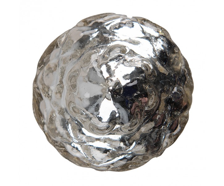 Transparentní skleněná úchytka knopka - Ø 6*6 cm Clayre & Eef