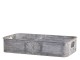 Dekorační plechový zinkový antik podnos s přihrádkami - 41*24*9cm Chic Antique
